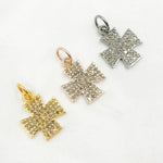 Load image into Gallery viewer, DC341. Diamond Sterling Silver Cross Charm