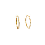 Load image into Gallery viewer, EHE56833. 14k Solid Gold Diamond Baguette Hoops
