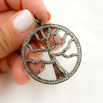 Load image into Gallery viewer, DP091. Diamond Silver Round Tree Pendant
