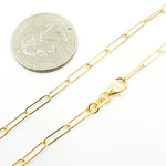 Load image into Gallery viewer, 14K Solid Gold Paperclip Necklace