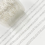 Load image into Gallery viewer, Sterling Silver Diamond Cut Paperclip Chain