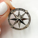 Load image into Gallery viewer, Sterling Silver Round Star Pendant with Gemstone