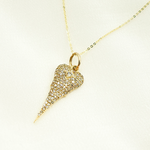 Load image into Gallery viewer, 14K Solid Gold Heart Pendant with Diamonds. KG72
