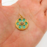 Load image into Gallery viewer, 14K Gold Flower Pendant