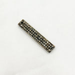 Load image into Gallery viewer, DC4. Diamond Black Rhodium Sterling Silver Bar Charm