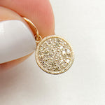 Load image into Gallery viewer, Gold Diamond Circle Charm