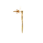 Load image into Gallery viewer, Solid Yellow Gold Diamonds Dangle Earrings