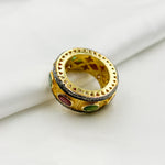 Load image into Gallery viewer, DE03. Diamond Two-Tone Sterling Silver Ring