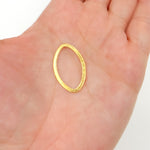 Load image into Gallery viewer, GPBS10. 25MM Gold-plated Sterling Silver Brushed Marquis Connector