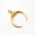 Load image into Gallery viewer, DC891. Diamond Silver Horn Charm