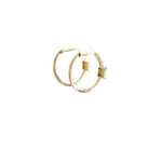 Load image into Gallery viewer, EHG57036. 14k Solid Gold Diamond Baguette Oval Hoops