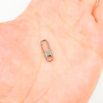 Load image into Gallery viewer, Black Rhodium Matt Sterling Silver Oval Clasp