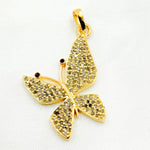 Load image into Gallery viewer, DP380. Diamond Sterling Silver Butterfly Pendant with Gemstone