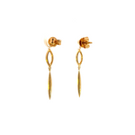 Load image into Gallery viewer, Gold Diamonds Dangle Earrings