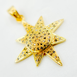 Load image into Gallery viewer, DP367. Diamond Sterling Silver Sun Pendant
