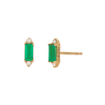 Load image into Gallery viewer, EFA53056EM. 14K Solid Gold Diamond and Gemstone Stud Earrings