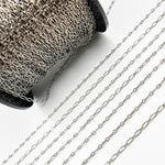 Load image into Gallery viewer, Y134OX. Oxidized Sterling Silver Smooth Long and Short Link Chain