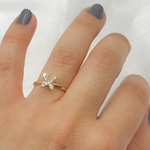 Load image into Gallery viewer, 14k Solid Gold Statement Flower Diamond Ring.