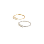 Load image into Gallery viewer, 14k Solid Gold Baguette Diamond Bars Ring.