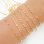 Load image into Gallery viewer, 14K Gold Filled Dapped Bar Chain