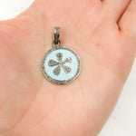Load image into Gallery viewer, Buy Sterling Silver Round Flower Enamel Pendanty