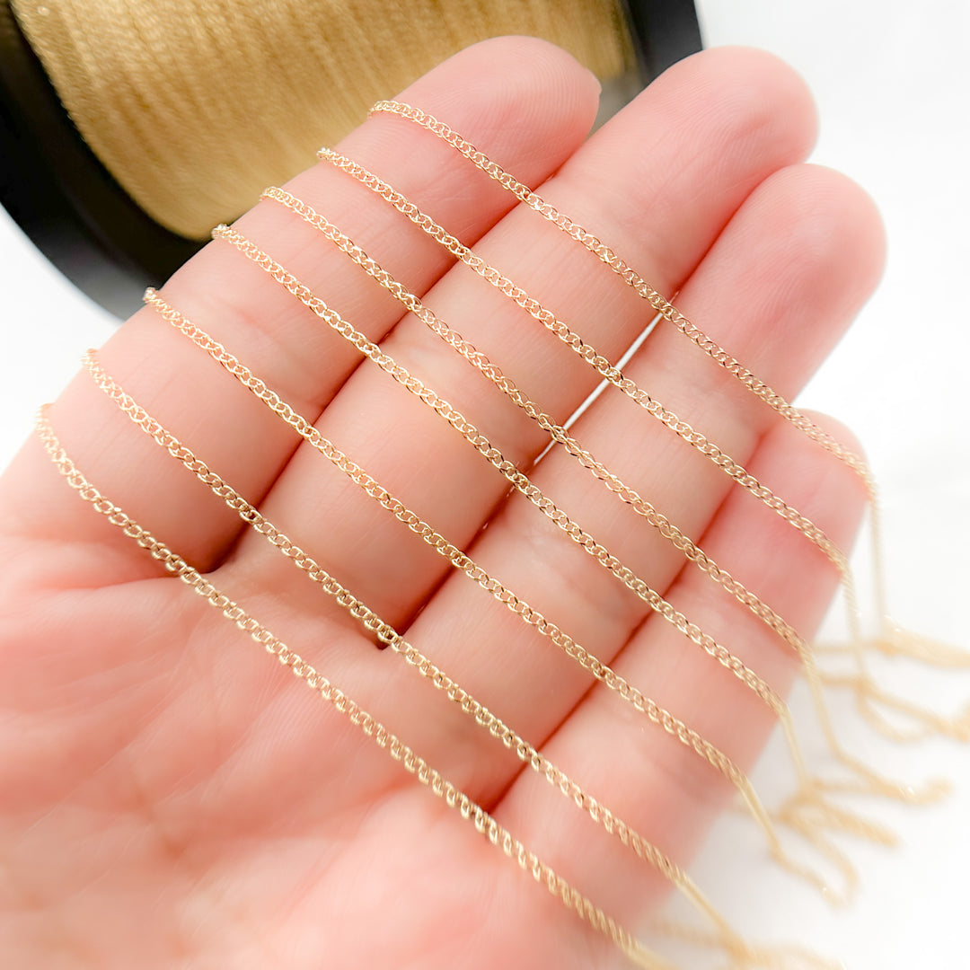 14K Gold Wheat Chain Necklace