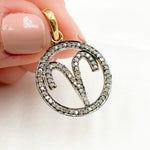 Load image into Gallery viewer, DC379. Diamond Sterling Silver Round Aries Zodiac Pendant