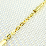 Load image into Gallery viewer, 14K Solid Yellow Gold Cable Bars Chain