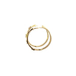 Load image into Gallery viewer, EHE56833. 14k Solid Gold Diamond Baguette Hoops