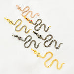 Load image into Gallery viewer, Diamond Sterling Silver Snake Pendant with Gemstone