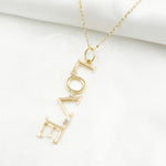 Load image into Gallery viewer, GDP25. 14k Solid Gold Diamond Love Word Charm