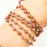 Load image into Gallery viewer, Coated Terracotta Quartz Wire Chain. CQU25