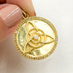 Load image into Gallery viewer, Shop Now Silver Round Celtic Trinity Knot Pendant with Gemstone