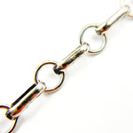 Load image into Gallery viewer, Oxidized Sterling Silver Oval and Round Cable Link Chain