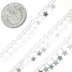 Load image into Gallery viewer, V71SS. 925 Sterling Silver Dangle 5mm Star Chain