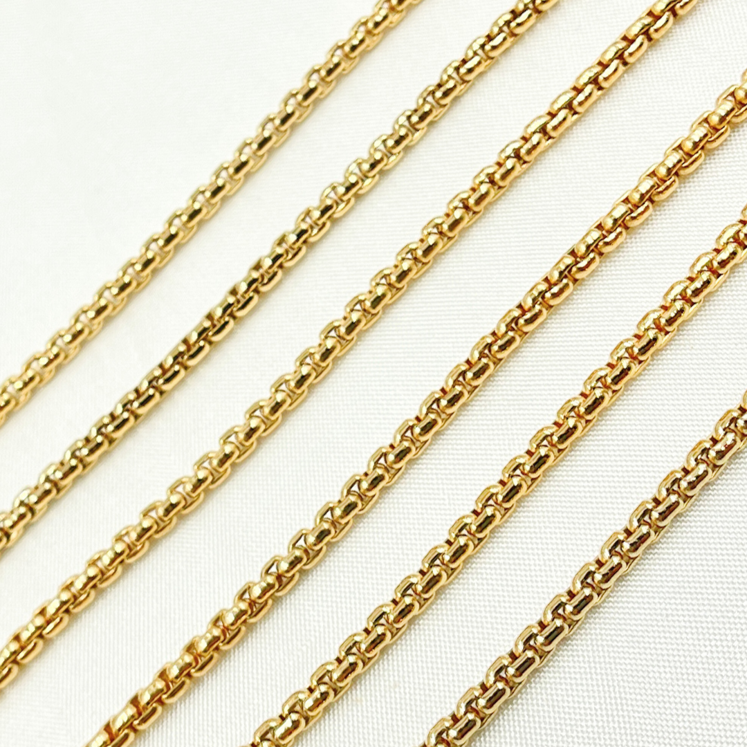 461GF. 14k Yellow Gold Filled Smooth Box Link Chain