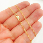Load image into Gallery viewer, 14k Solid Yellow Gold Diamond Cut Cable Necklace. 040R01T5Necklace
