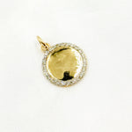Load image into Gallery viewer, Diamond Sterling Silver Round Charm