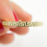 Load image into Gallery viewer, GER57. 14K Gold Flat Round Hoop Earrings with Texture