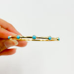 Load image into Gallery viewer, BNZ68414. 14K Solid Yellow Gold and Gemstone Bangle