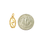 Load image into Gallery viewer, 14K Solid Gold Organic Shape Pendant with Diamonds. GDP151