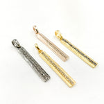 Load image into Gallery viewer, DP266. Diamond Sterling Silver Rectangle Pendant