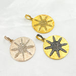 Load image into Gallery viewer, DP348. Diamond & Sterling Silver Round Flower Pendant