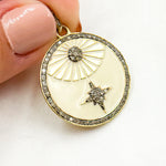 Load image into Gallery viewer, Sterling Silver Round Star Enamel Pendant