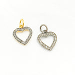 Load image into Gallery viewer, DC877. Diamond Sterling Silver Heart Charm