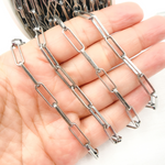 Load image into Gallery viewer, Shop Sterling Silver Flat Paperclip Link Chain