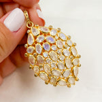 Load image into Gallery viewer, DSP045. Diamond Sterling Silver Oval Pendant with Gemstone