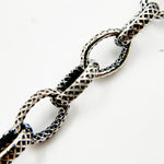 Load image into Gallery viewer, Buy Oxidized Sterling Silver Textured Oval Chain