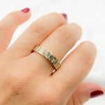 Load image into Gallery viewer, 14K Solid Gold Diamond Baguette Band Ring.