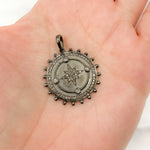 Load image into Gallery viewer, Shop Now Diamond Sterling Silver Round Star Pendant